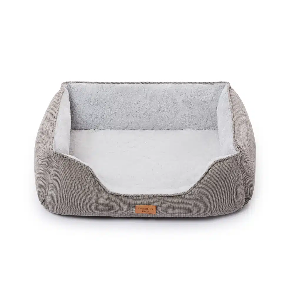 Pet product packshot photography - dog bed on white