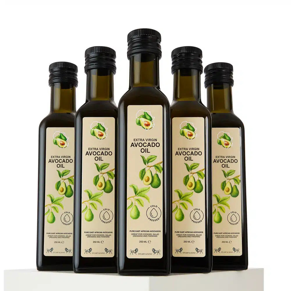 Bottle collection photography - multiple products arranged